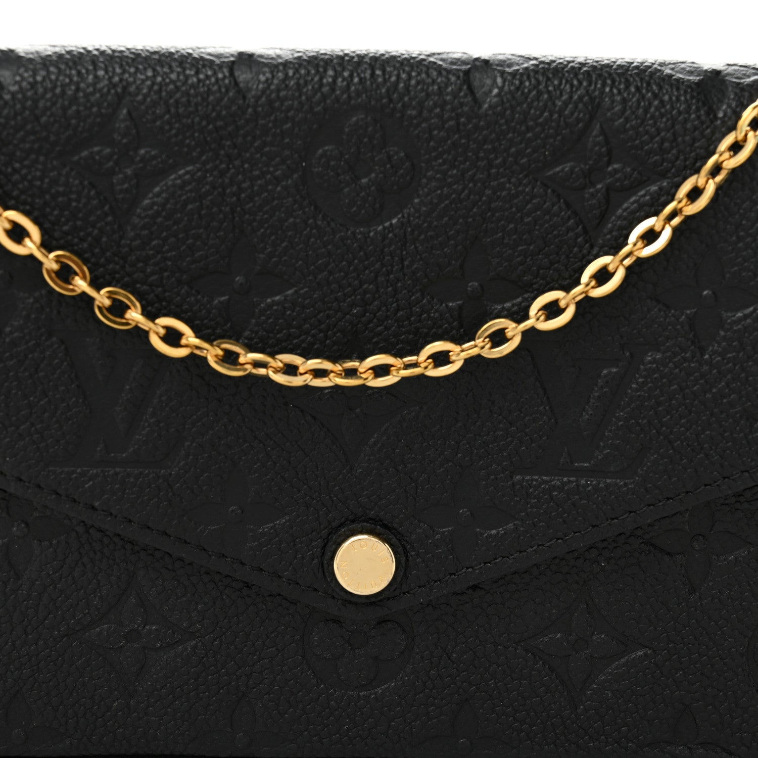 Louis Vuitton Empreinte Pochette Felicie Chain Wallet Black 7 of 10