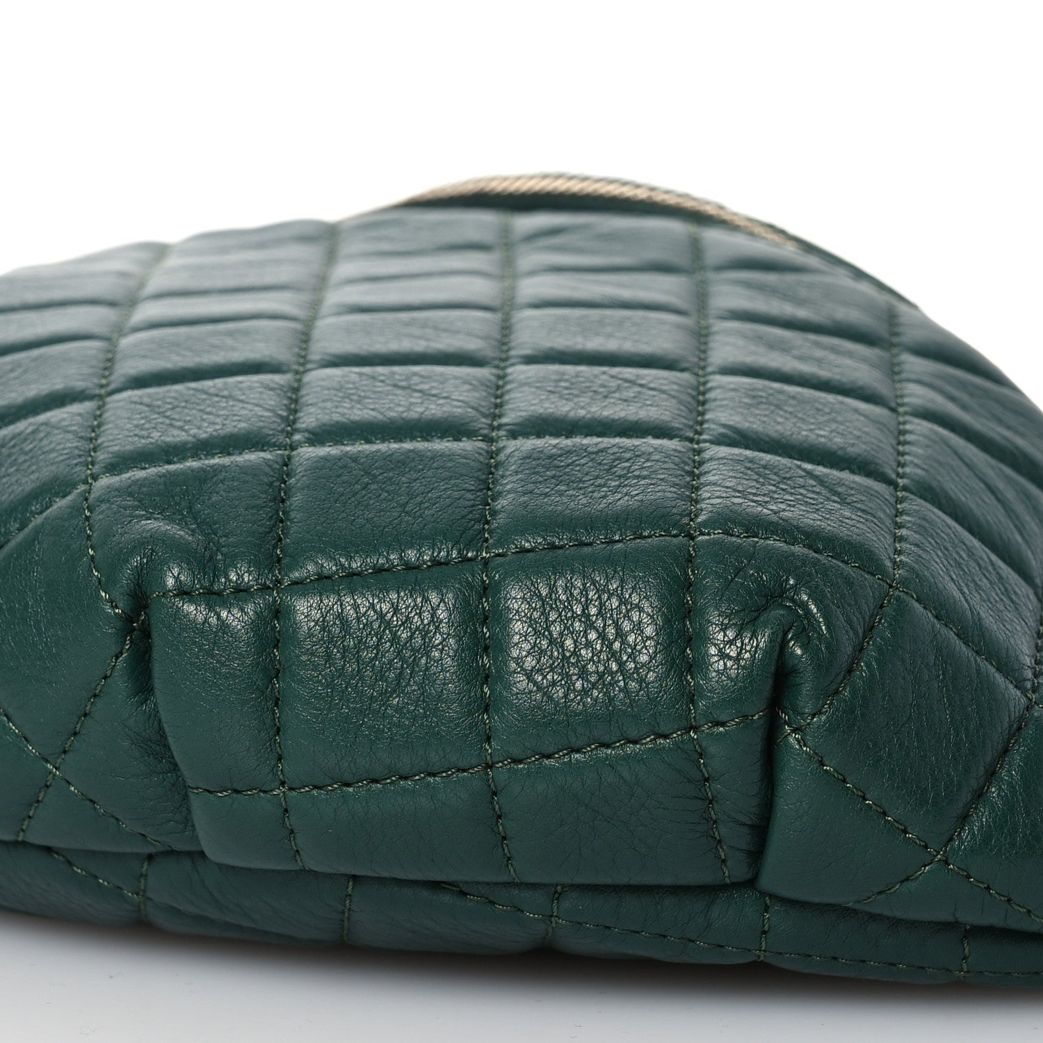 Chanel Calfskin Quilted Banane Waist Bag Fanny Pack Dark Green 11 of 14