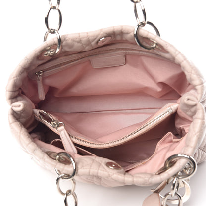 Christian Dior Lambskin Cannage Small Dior Soft Shopping Tote Light Pink 4 of 22