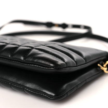 Burberry Quilted Lambskin Lola Twin Pouch Black 9 of 9