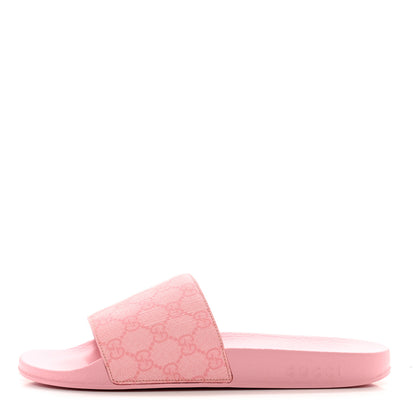 Gucci GG Supreme Monogram Slide Sandals 41 Cotton Candy Dark Cotton Candy 1 of 8