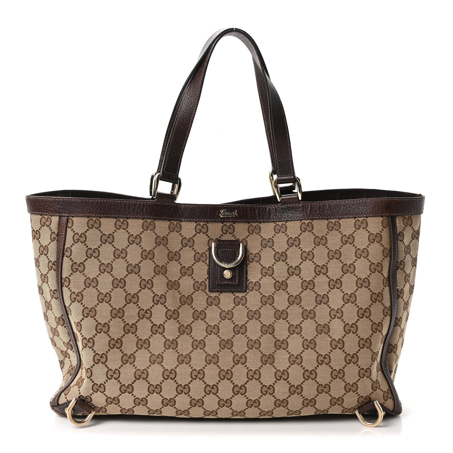 Monogram Large Abbey Tote Dark Brown