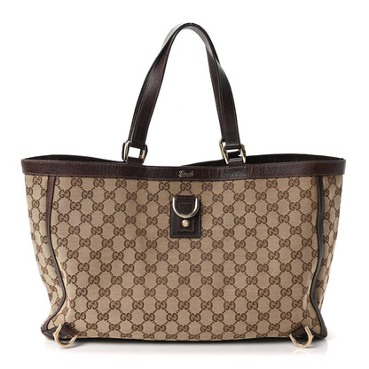 Gucci Monogram Large Abbey Tote Dark Brown 1 of 10