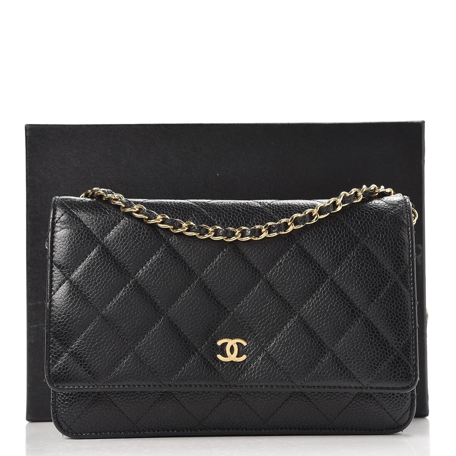 Chanel Caviar Quilted Wallet On Chain WOC Black 12 of 12