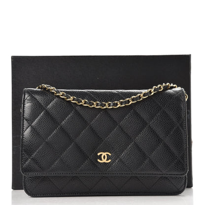 Chanel Caviar Quilted Wallet On Chain WOC Black 12 of 12