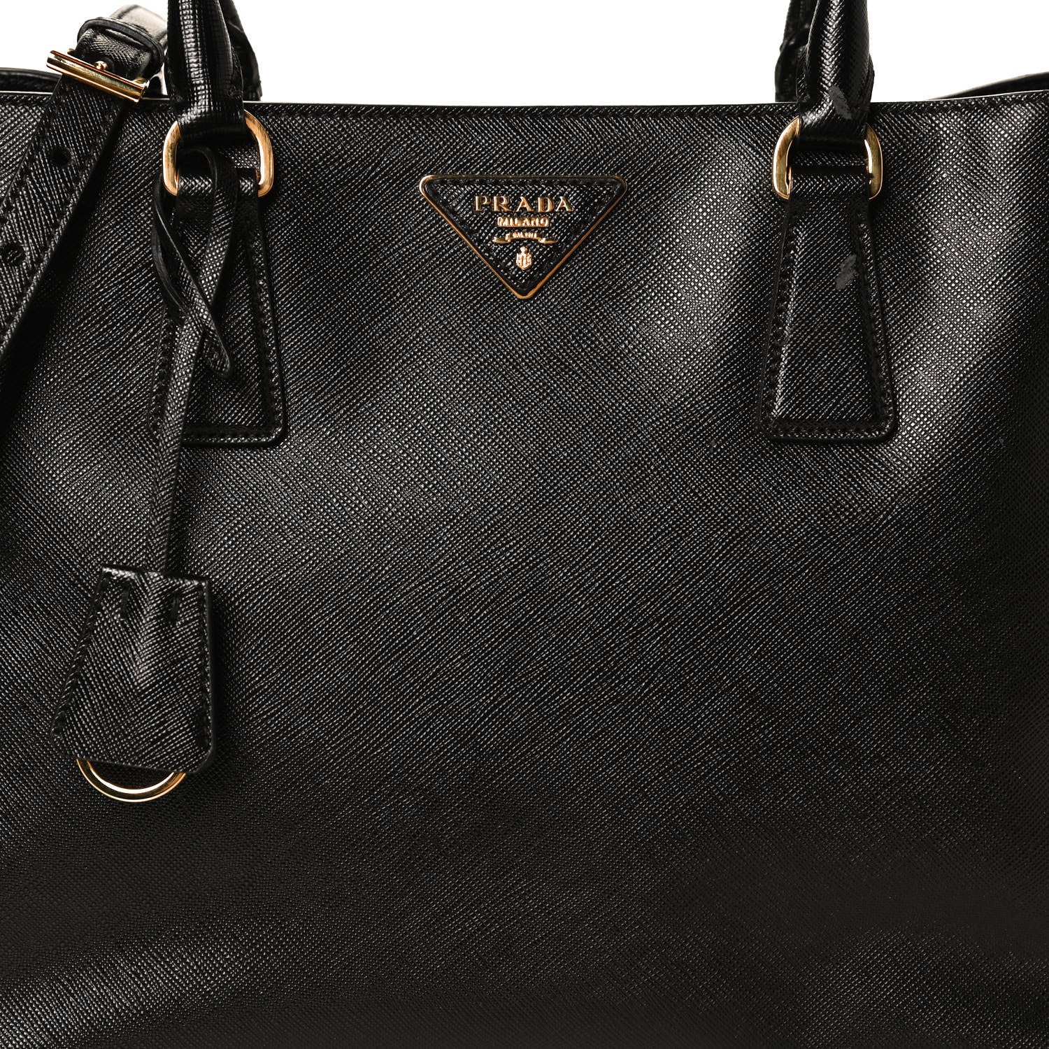 Prada Saffiano Lux Medium Tote Black 8 of 14