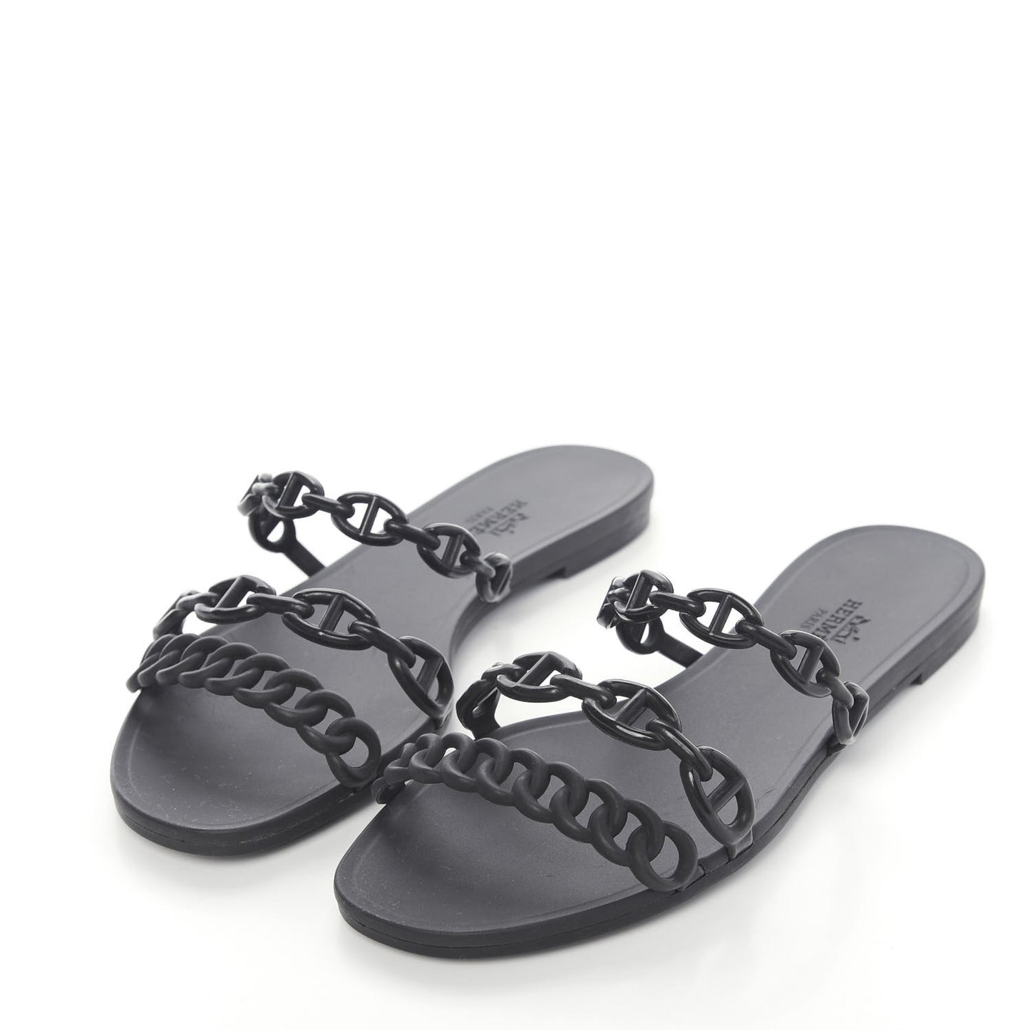 Rubber Chaine d'Ancre Rivage Sandals 36 Black