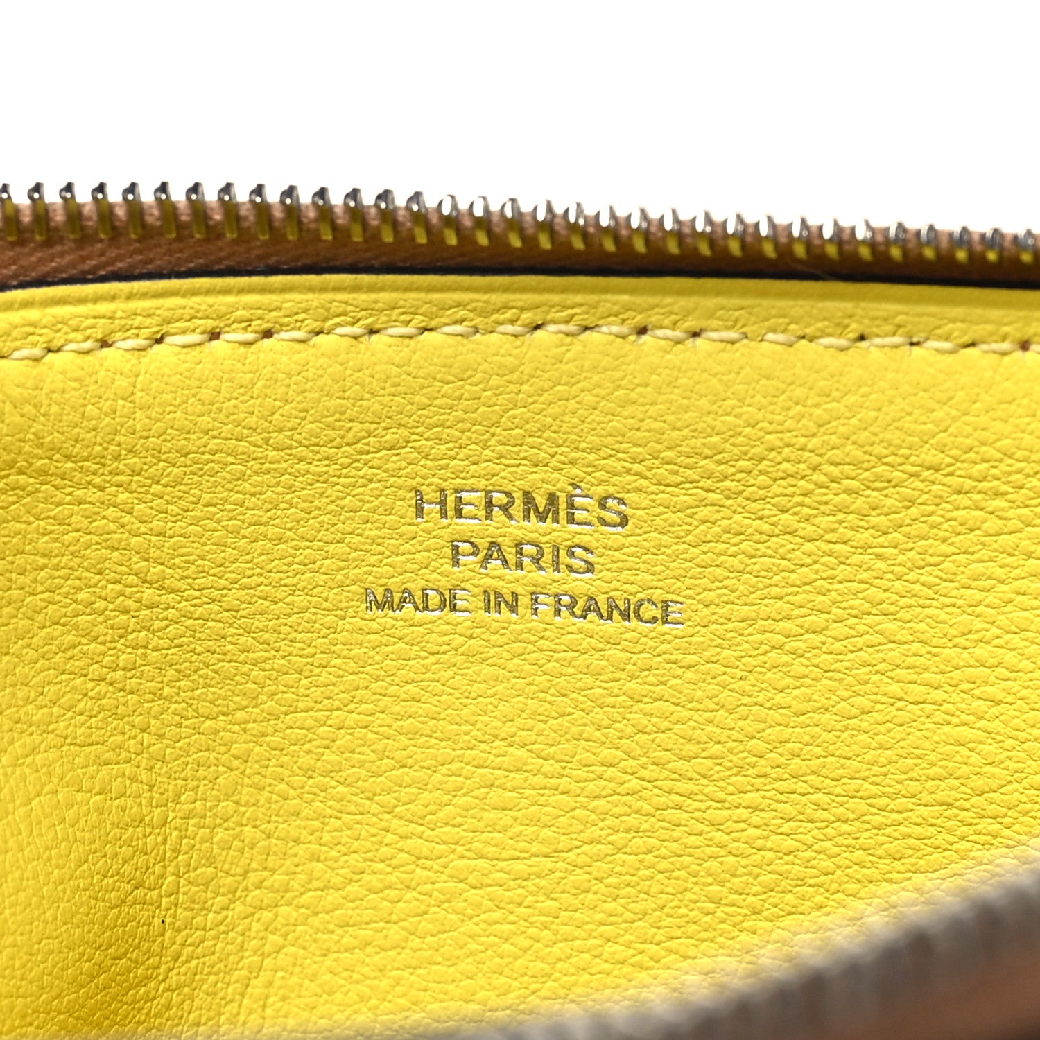 Hermes Evercolor Atout Pouch Beige de Weimar Lime 7 of 9