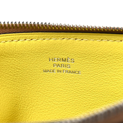 Hermes Evercolor Atout Pouch Beige de Weimar Lime 7 of 9