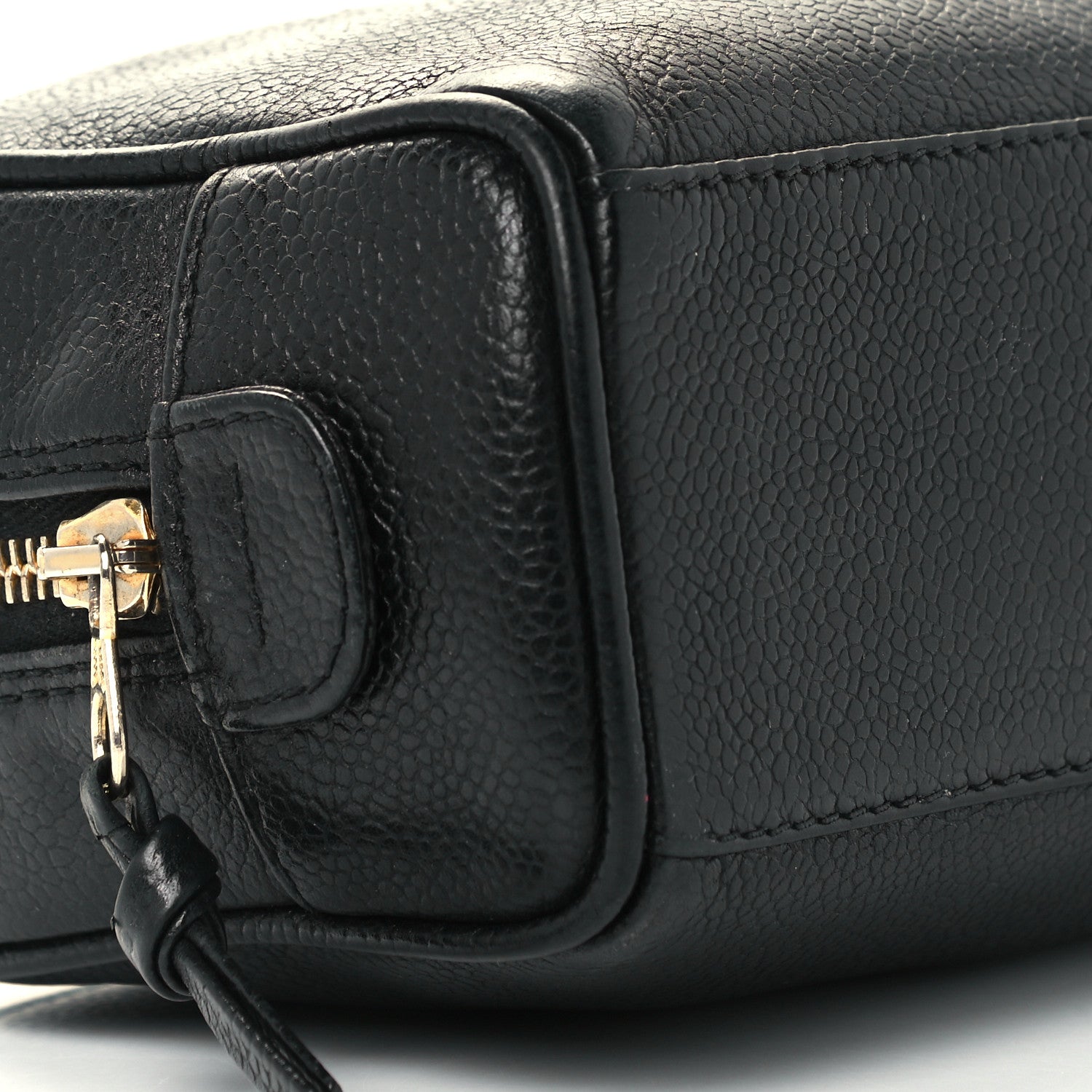 Chanel Caviar Timeless CC Cosmetic Pouch Bag Black 9 of 10