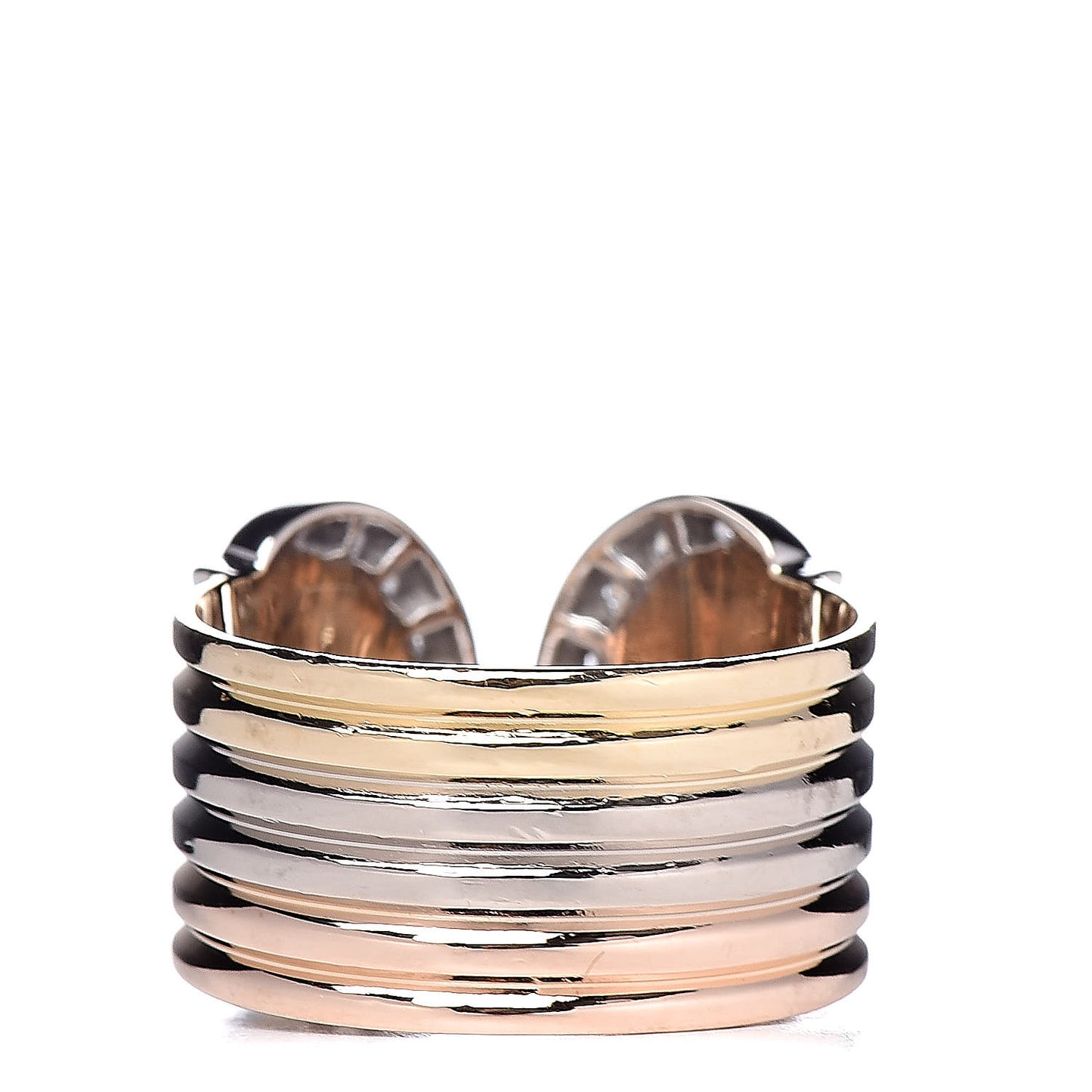 18K Pink Yellow White Gold Diamond C De Ring 52 6