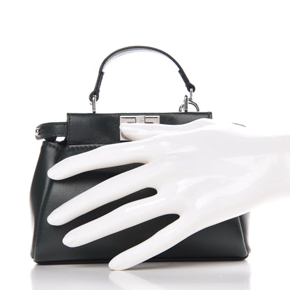 Fendi Shiny Nappa Micro Peekaboo Iconic Satchel Verde Prato 2 of 8