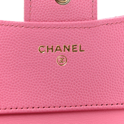 Chanel Caviar Quilted Compact Flap Wallet Pink 6 of 9