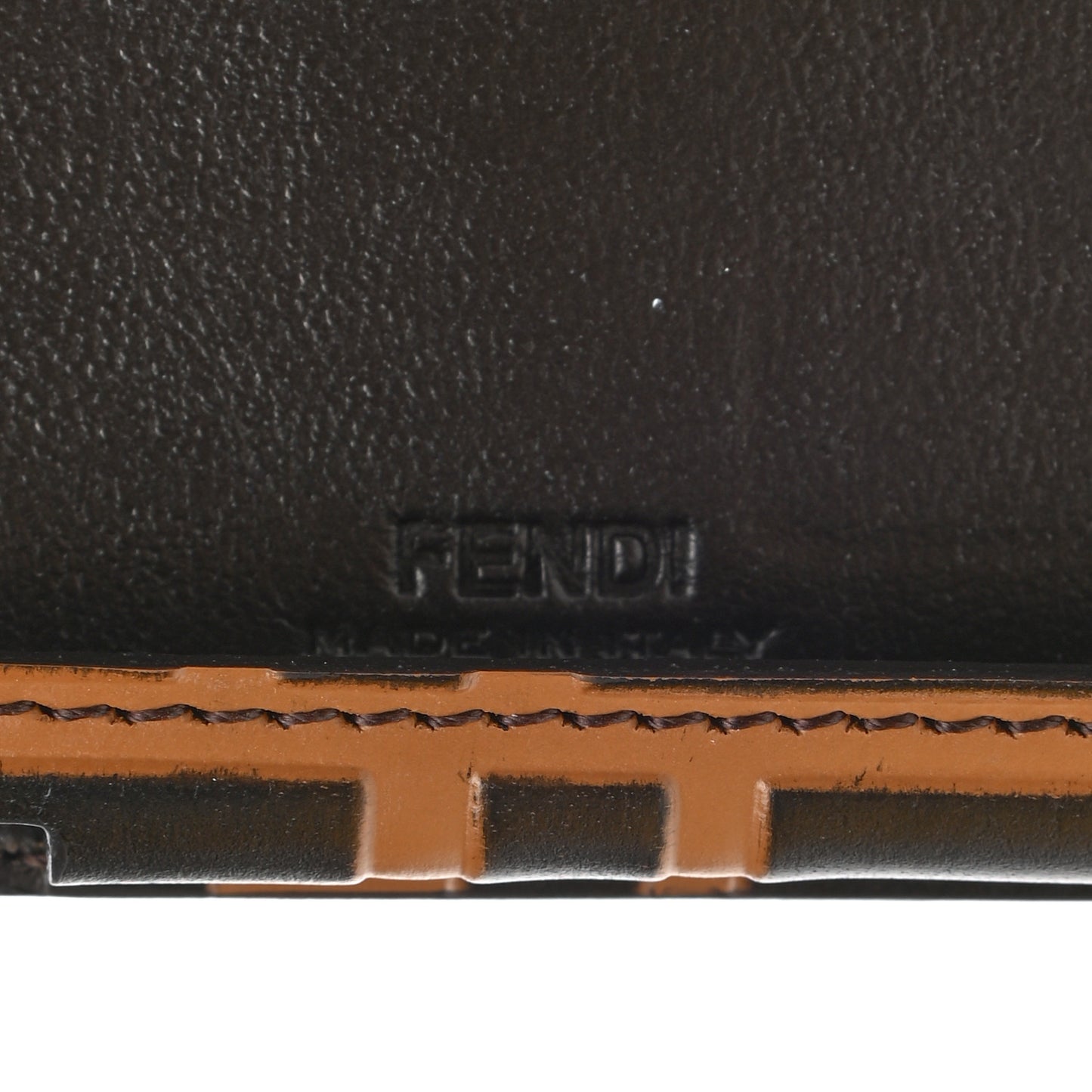 Calfskin FF Embossed IPhone X Case Tobacco
