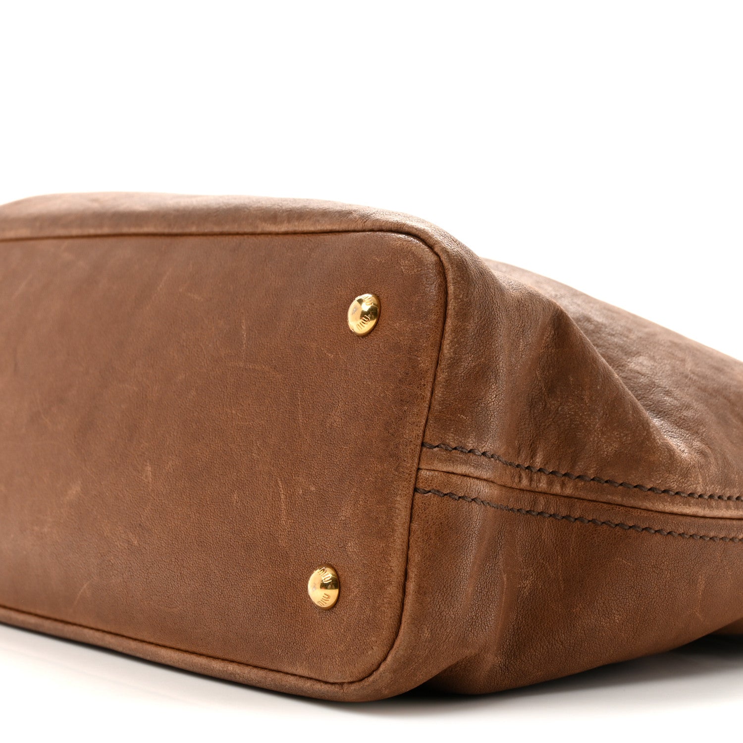 Miu Miu Nappa Aviator Medium Aventure Bag Rovere 9 of 12