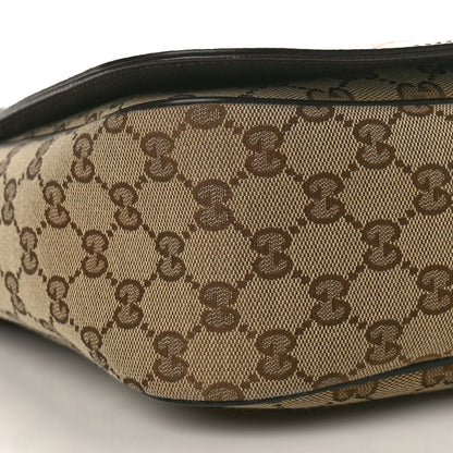 Gucci Monogram Large Flap Messenger Bag Beige Dark Brown 9 of 10