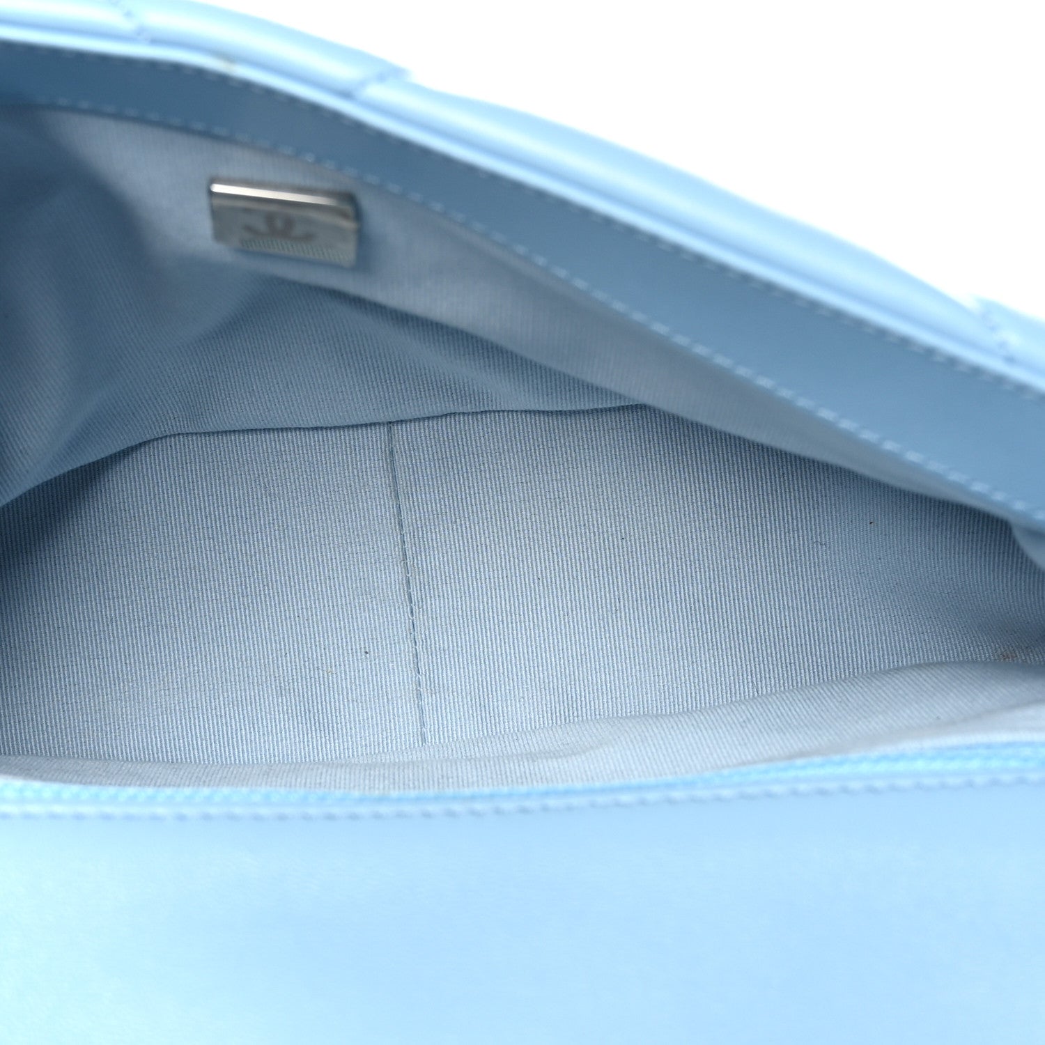 Chanel Lambskin Quilted Large Chanel 19 Flap Light Blue 5 of 11