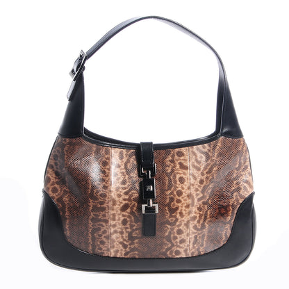 Gucci Lizard Jackie O Hobo Brown 1 of 7