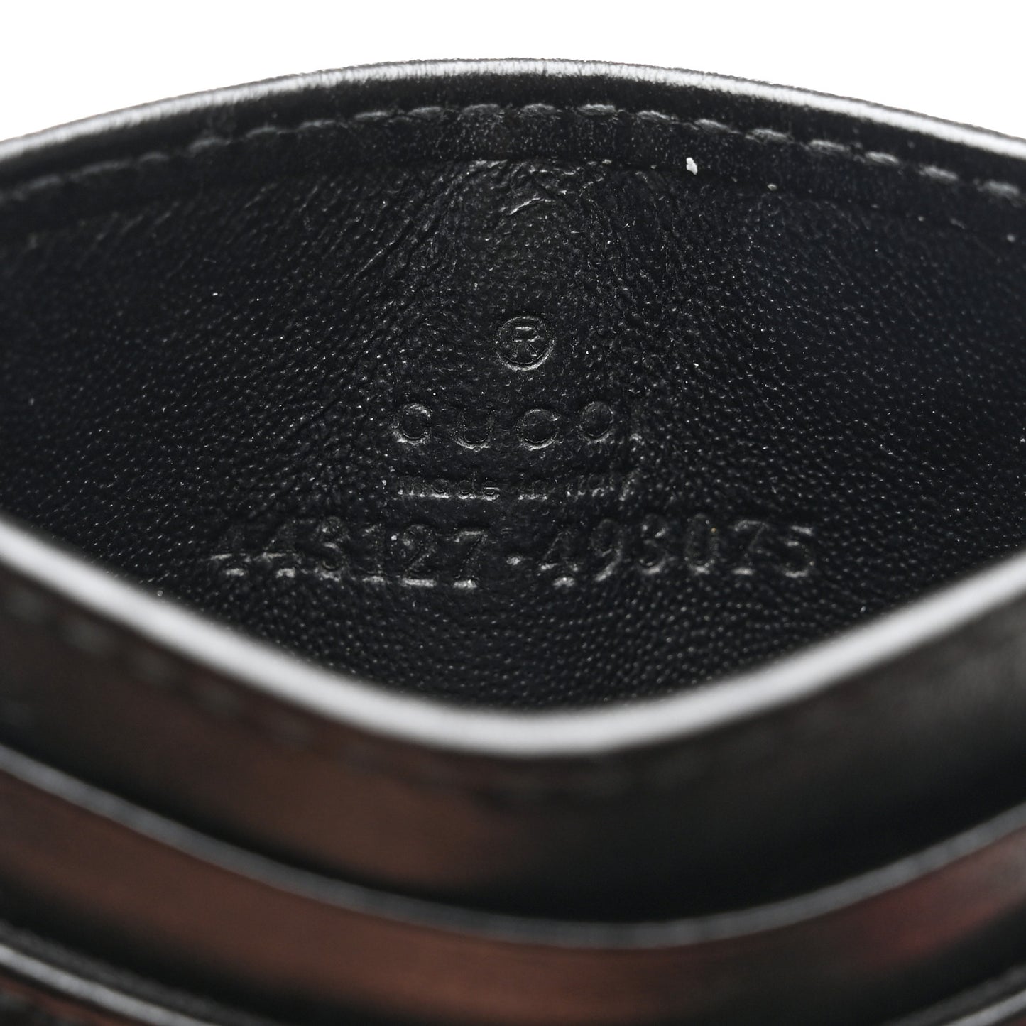 Calfskin Matelasse GG Marmont Card Holder Black