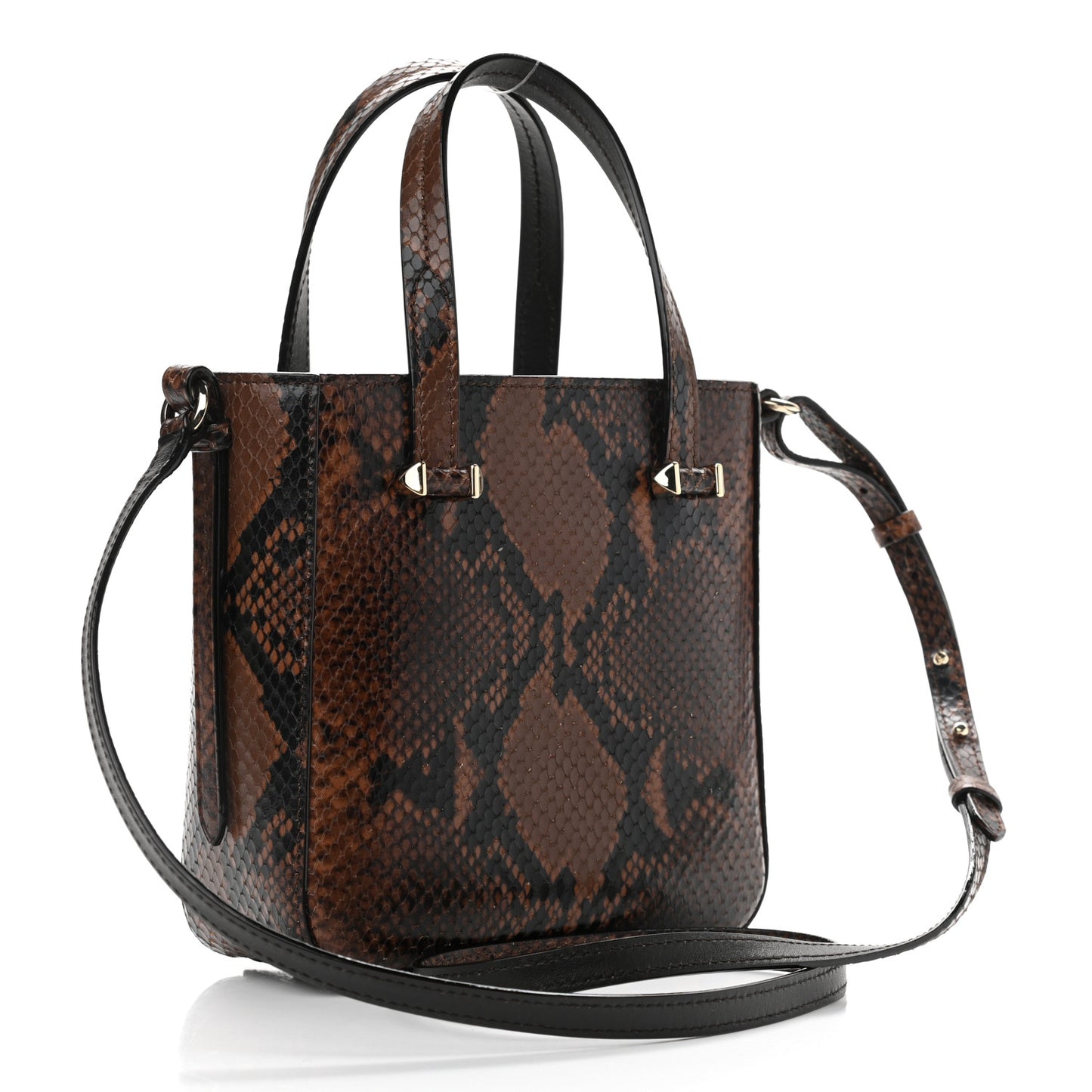 Calfskin Snake Printed Mini JC Tote Cuoio
