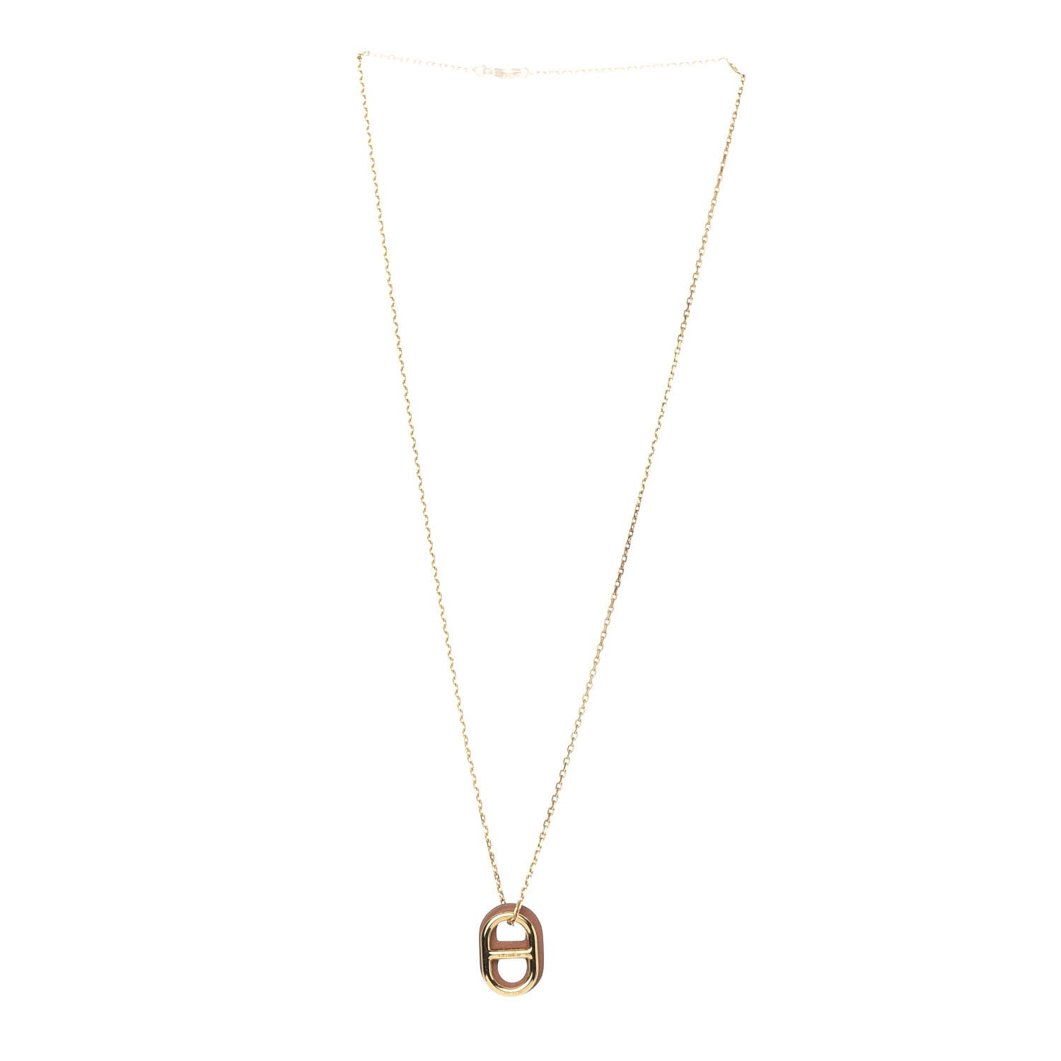 Hermes Swift O'Maillon Pendant Necklace Gold 3 of 4