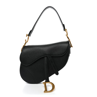 Christian Dior Grained Calfskin Saddle Bag Black 1 of 11
