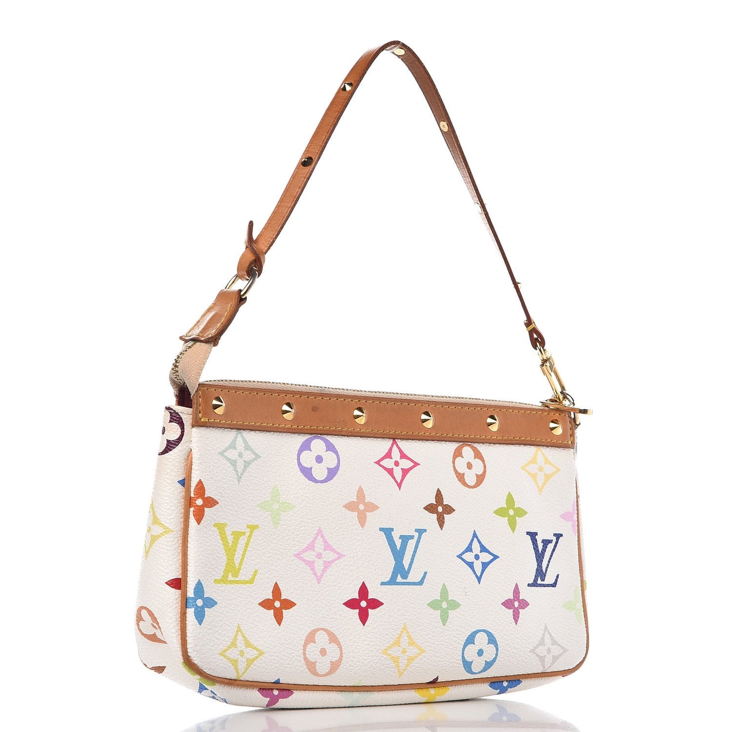 Monogram Multicolor Pochette Accessories White