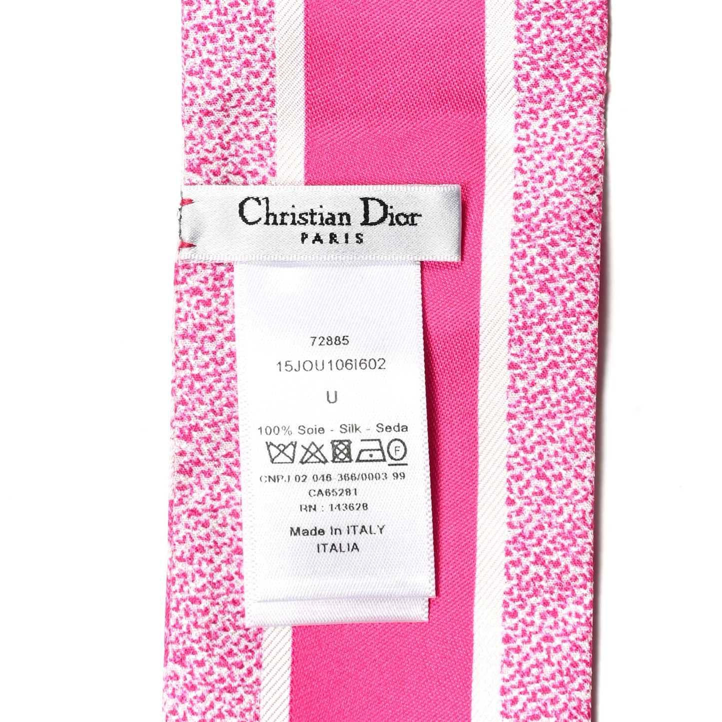 Silk Toile De Jouy Mitzah Scarf Ivory Fluorescent Pink