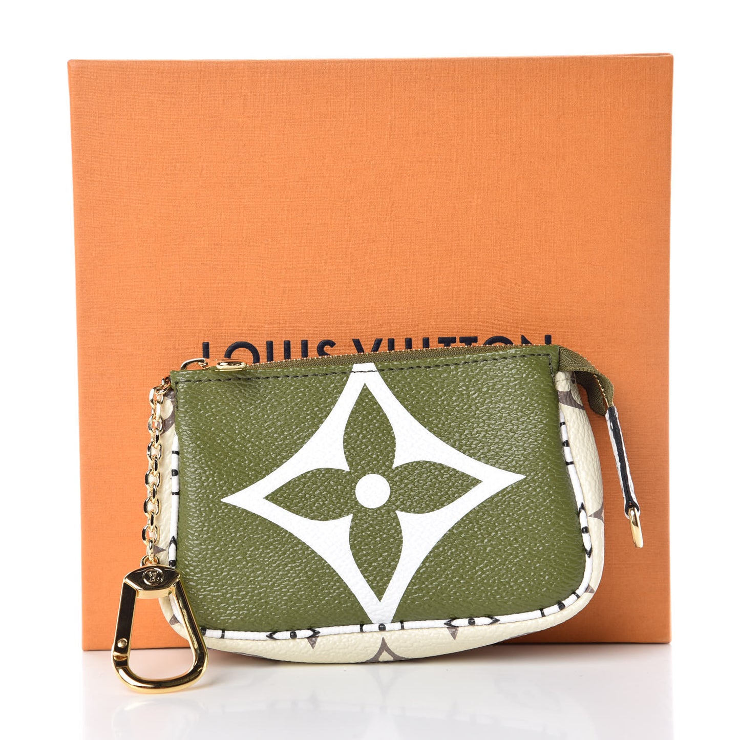 Monogram Giant Micro Pochette Accessories Kaki White