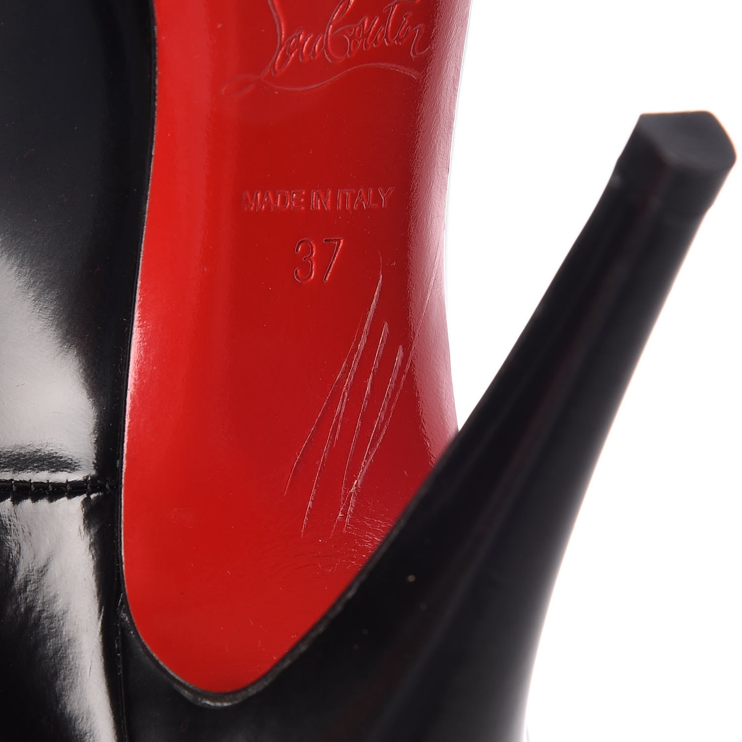 Christian Louboutin Calfskin Charleen 100 Pumps 37 Black 9 of 13