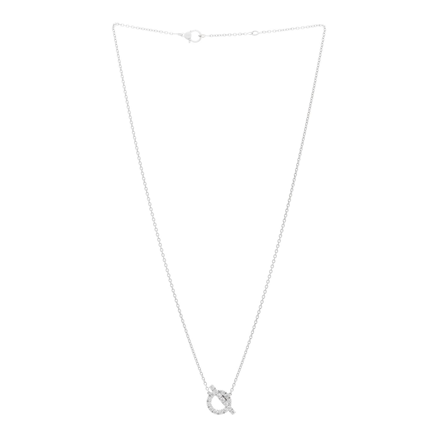 18K White Gold Diamond Finesse Pendant Necklace