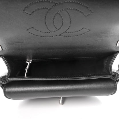 Chanel Calfskin Coco Eyelets Small Flap Bag Black 5 of 8