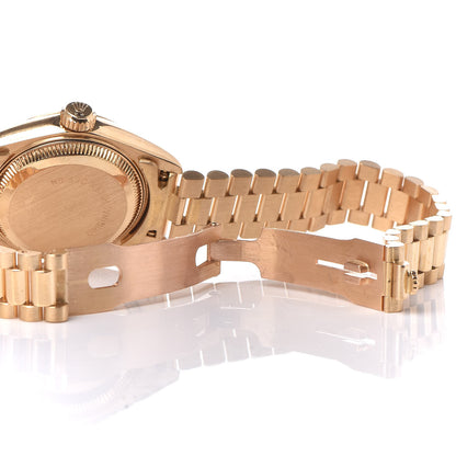 Rolex 18K Yellow Gold Diamond 26mm Datejust President Watch Champagne 69178 6 of 8