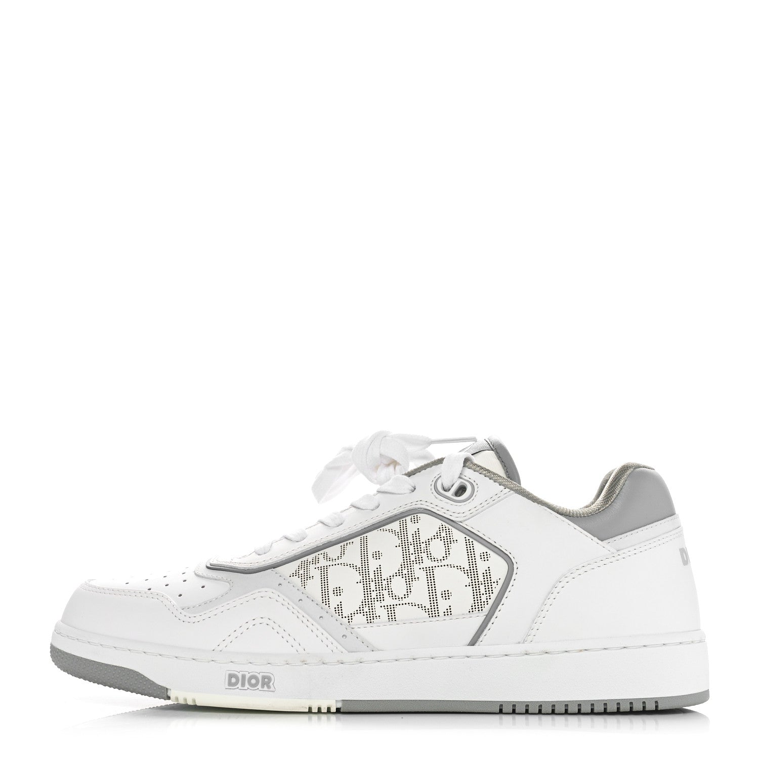 Christian Dior Smooth Calfskin Oblique Galaxy Perforated Mens B27 Low Top Sneakers 43 White Grey 1 of 8