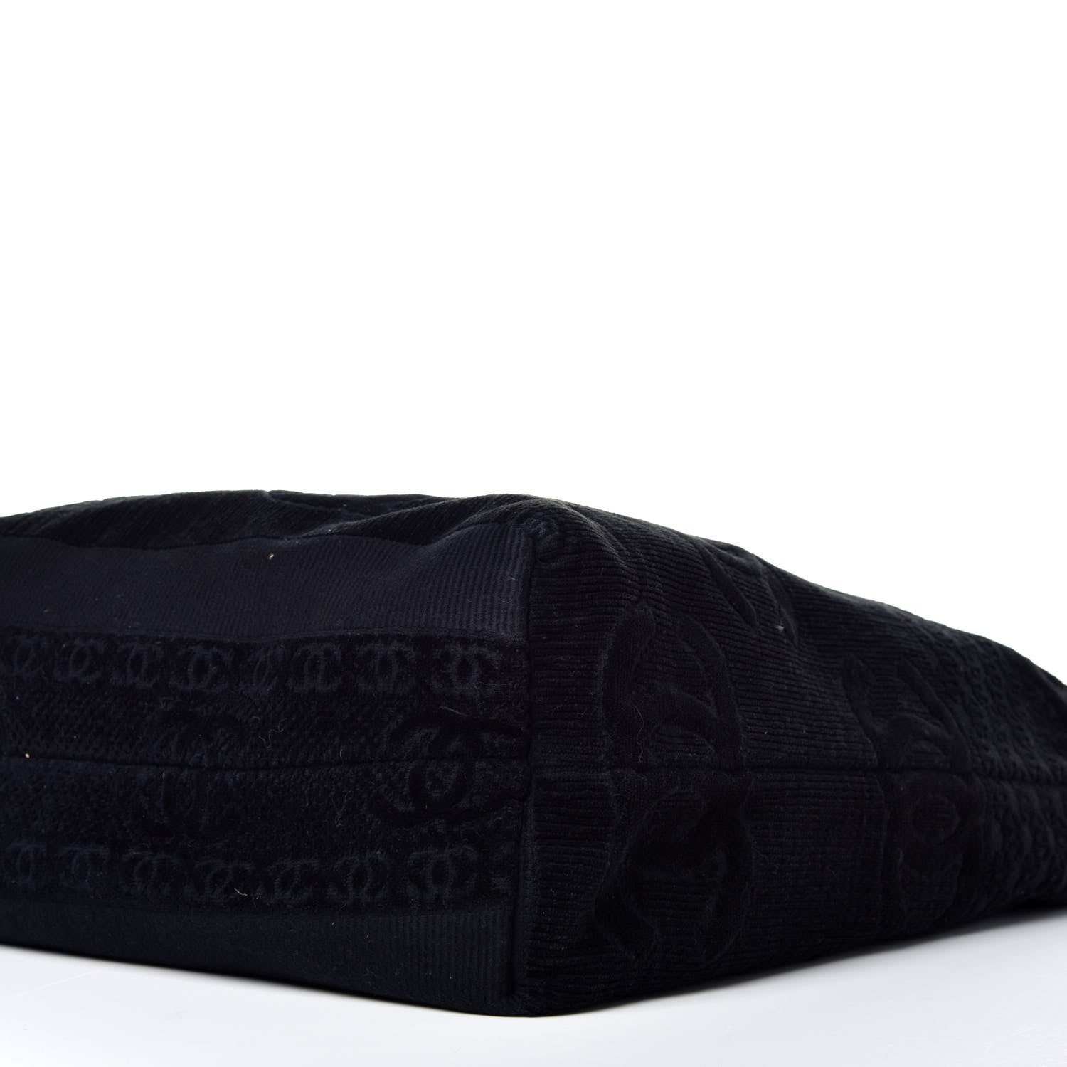 Chanel Terry Cotton CC Tote Black 9 of 9