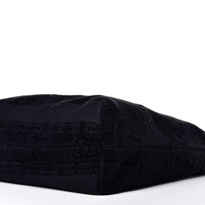Chanel Terry Cotton CC Tote Black 9 of 9