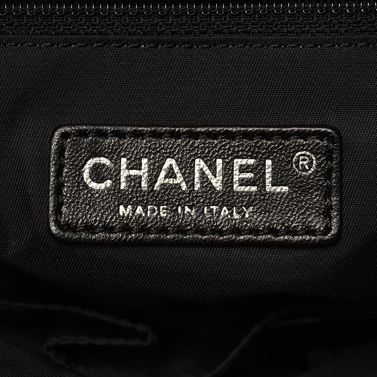 Chanel Coated Canvas Quilted Large Paris Biarritz Tote Black 6 of 10