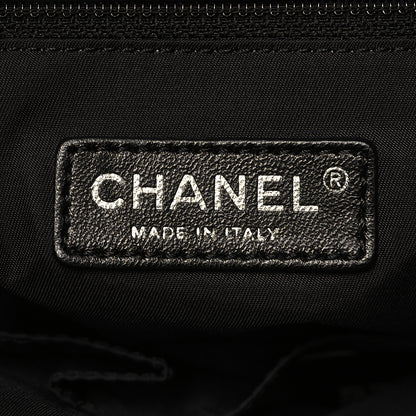 Chanel Coated Canvas Quilted Large Paris Biarritz Tote Black 6 of 10