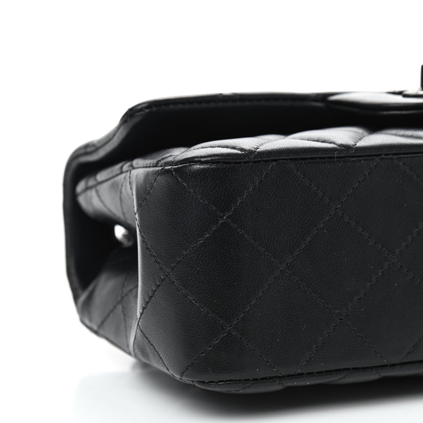 Lambskin Quilted Mini Rectangular Flap So Black