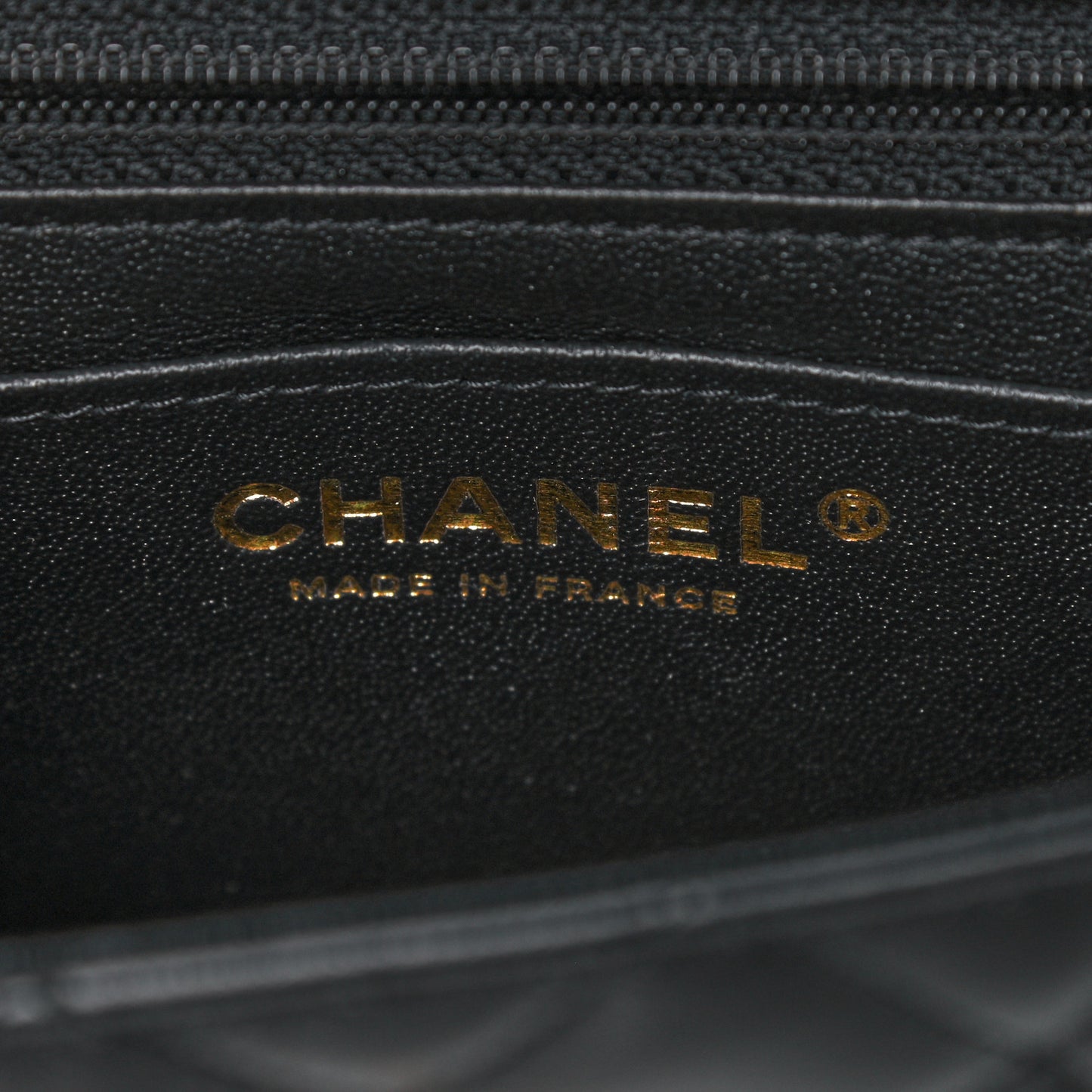Lambskin Quilted Mini Rectangular Flap Black