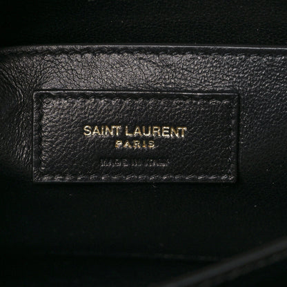 Saint Laurent Grain de Poudre Medium Classic Monogram Cassandra Top Handle Dark Smog 6 of 9