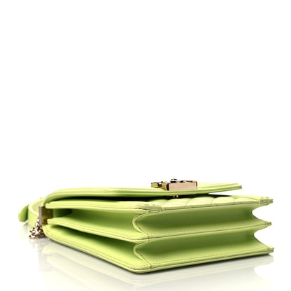Chanel Calfskin Quilted North South Boy Flap Light Green 4 of 10