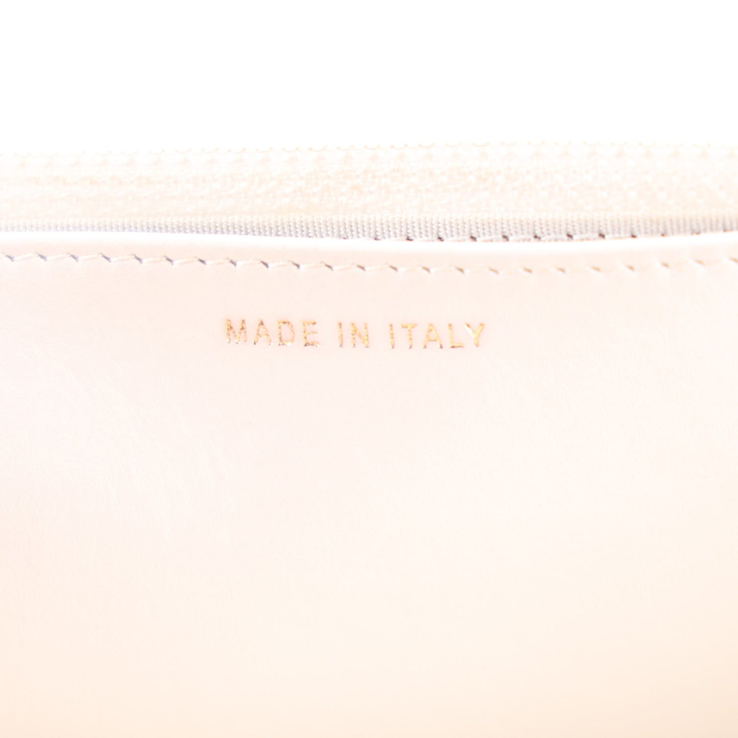 Calfskin Quilted Small Enchained Flap White