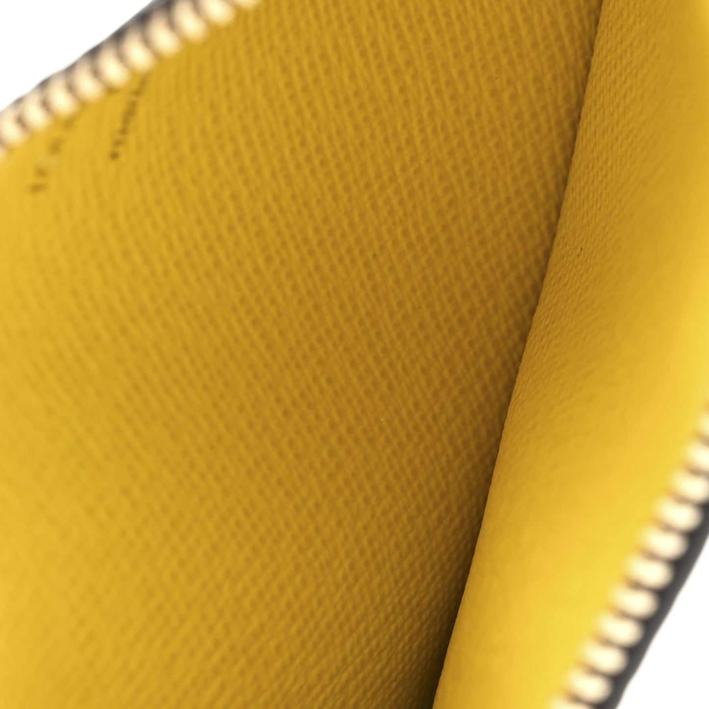 Monogram Zipped Romy Card Holder Yellow