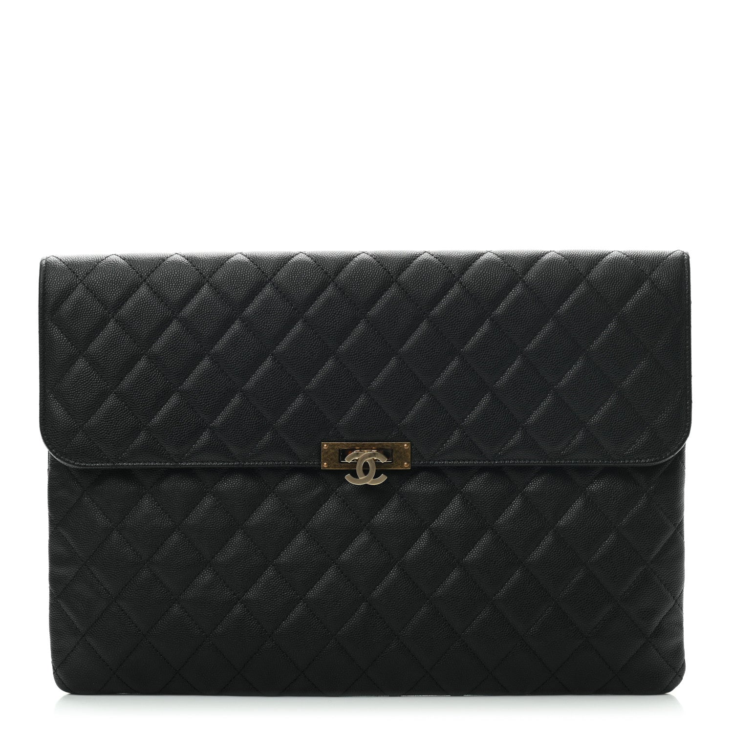 Chanel Caviar Quilted Large Golden Class Pouch Black 1 of 7