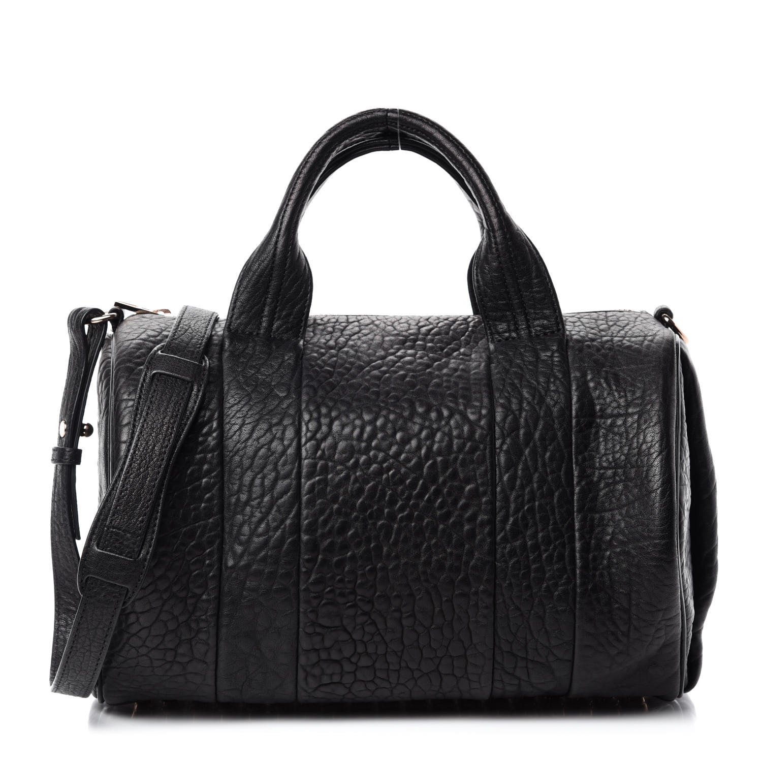 Alexander Wang Pebbled Lambskin Rocco Black Rose Gold Hardware 1 of 9
