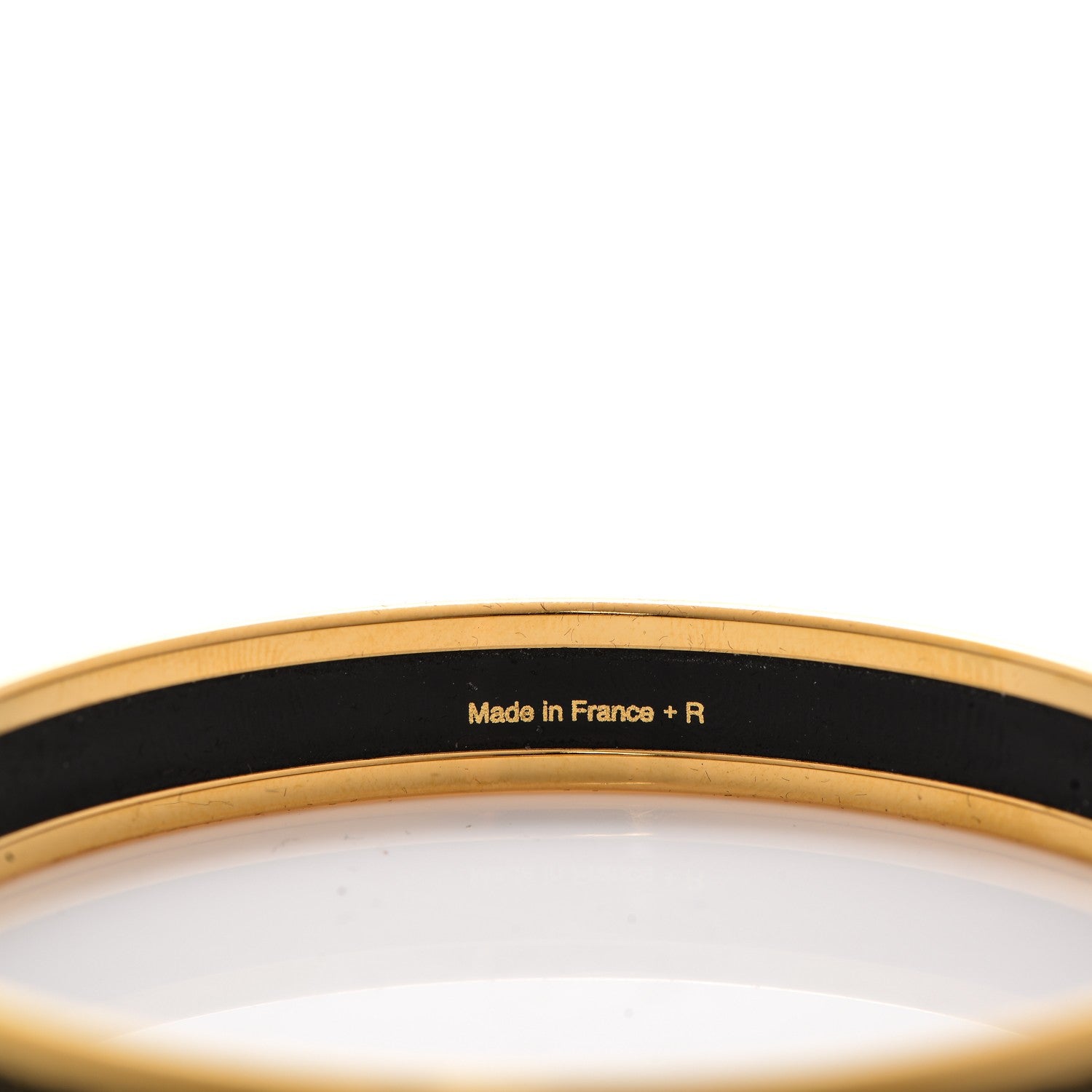 Hermes Enamel Printed Grand Apparat Narrow Bracelet 65 Black 5 of 6
