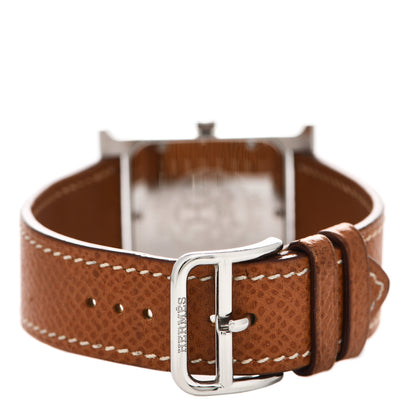 Hermes Stainless Steel Epsom 26mm Heure H Hour Quartz Watch Gold 3 of 5
