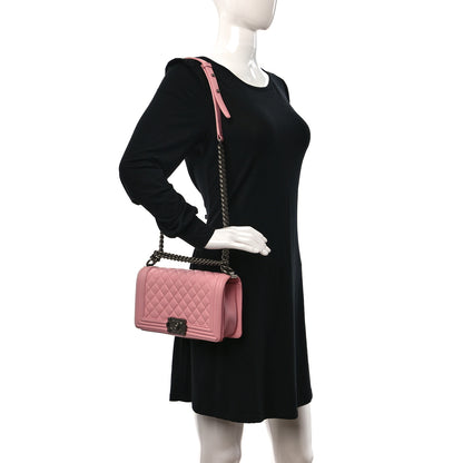 Chanel Lambskin Quilted Medium Boy Flap Light Pink 2 of 9