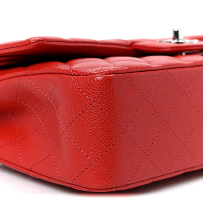 Chanel Caviar Quilted Medium Double Flap Red 9 of 10
